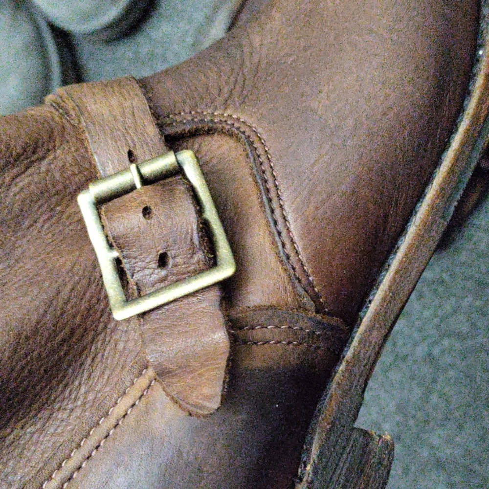 Vintage Shoe Company Brown Leather Buckle Ankle Boots made in USA - Picture 4 of 11